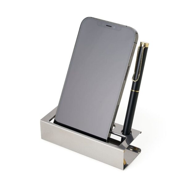 Porta Celular Inox com Suporte Para Canetas - CK14599